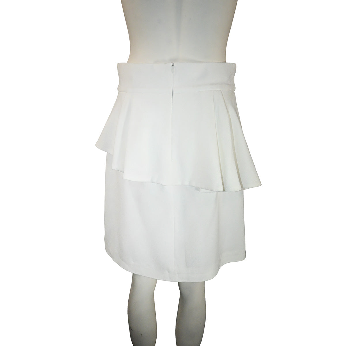 Saia curta branca com babados