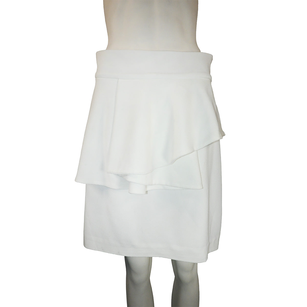 Saia curta branca com babados