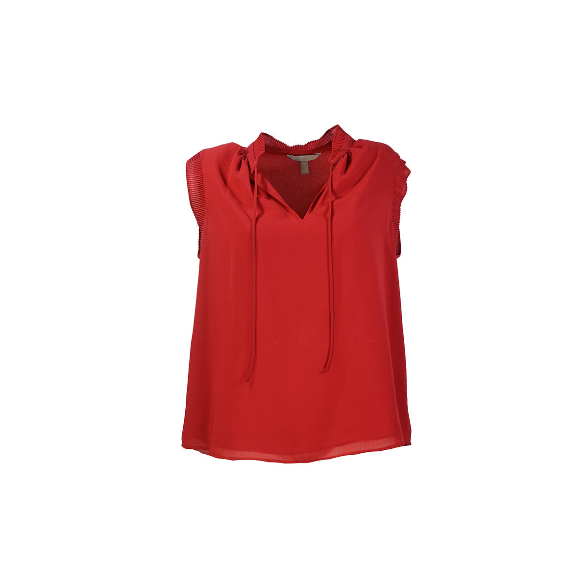 blusa vermelha cregata com amaração frontal