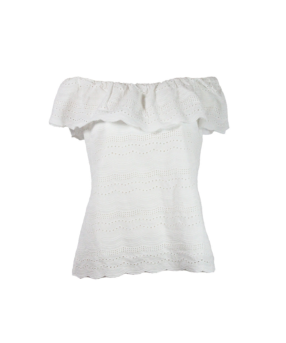 Blusa Branca Laise Ombro a Ombro