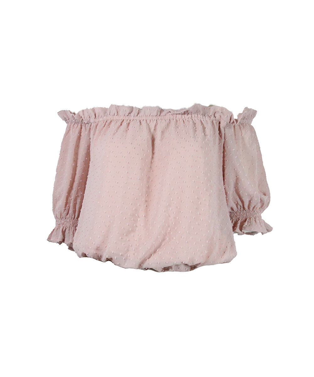 Blusa Rosa Claro Ombro a Ombro