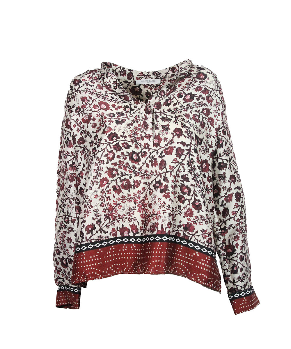 Blusa Floral Rosa e Branca