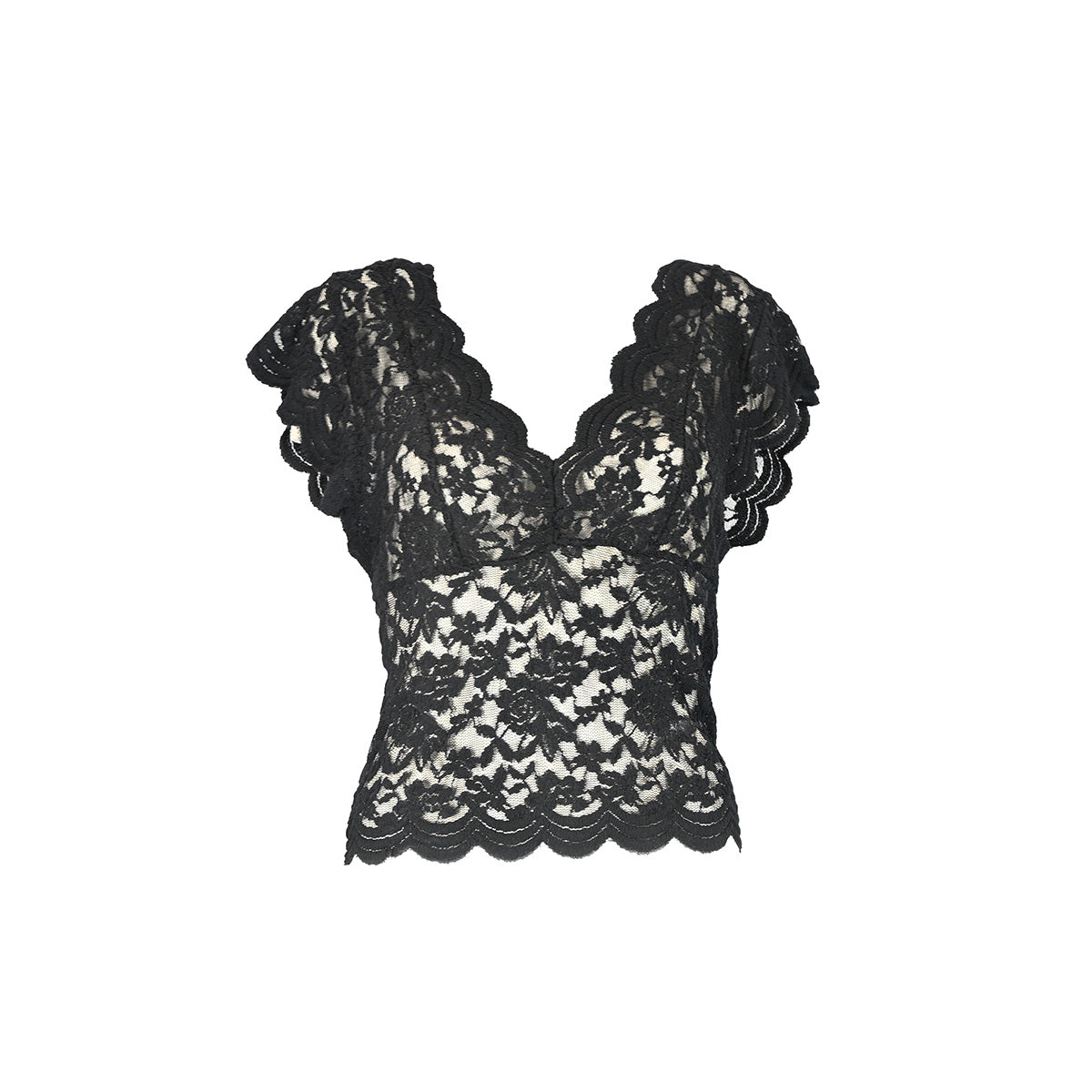 Blusa de renda preta