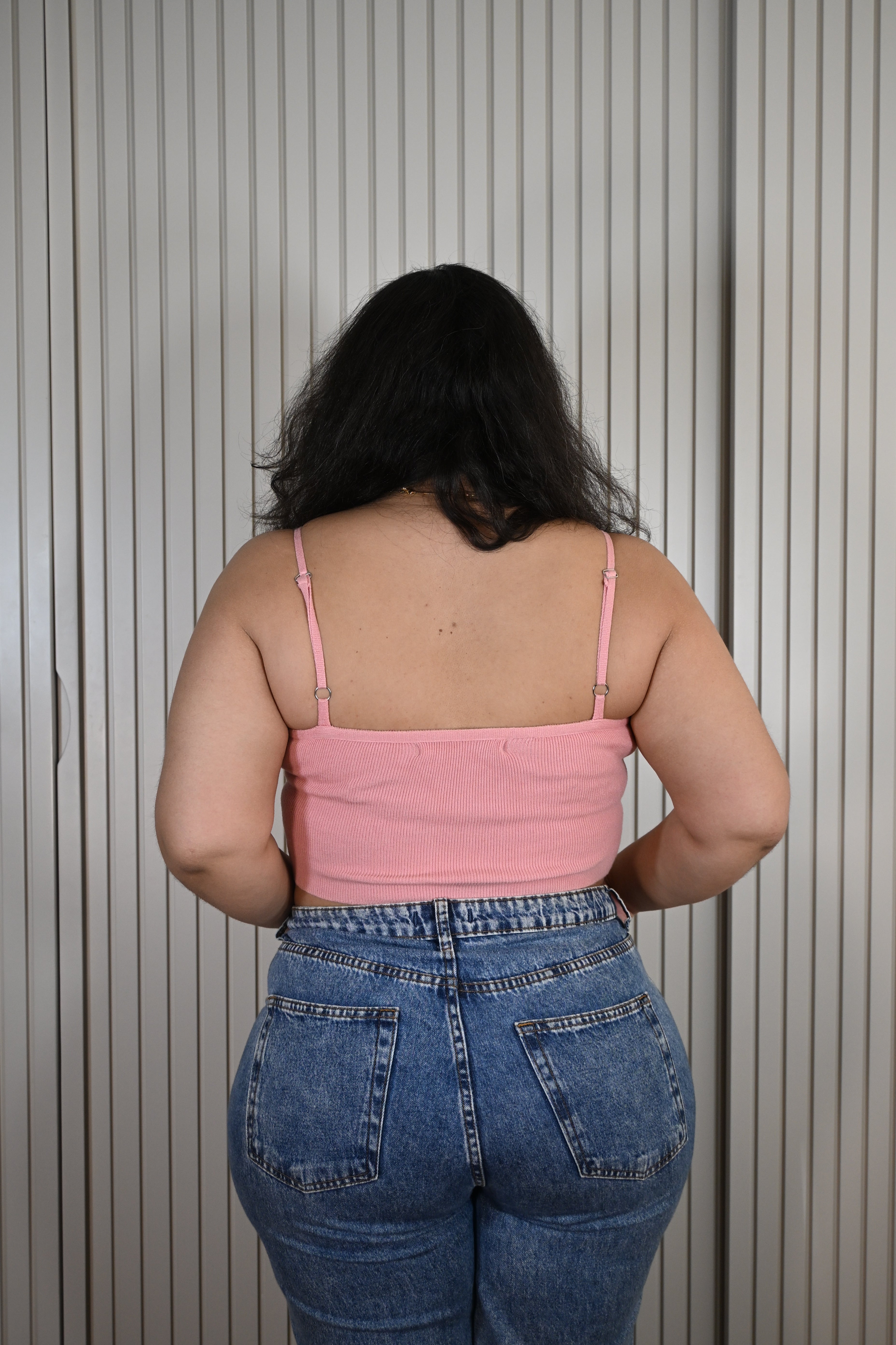 Cropped Rosa Claro de Malha