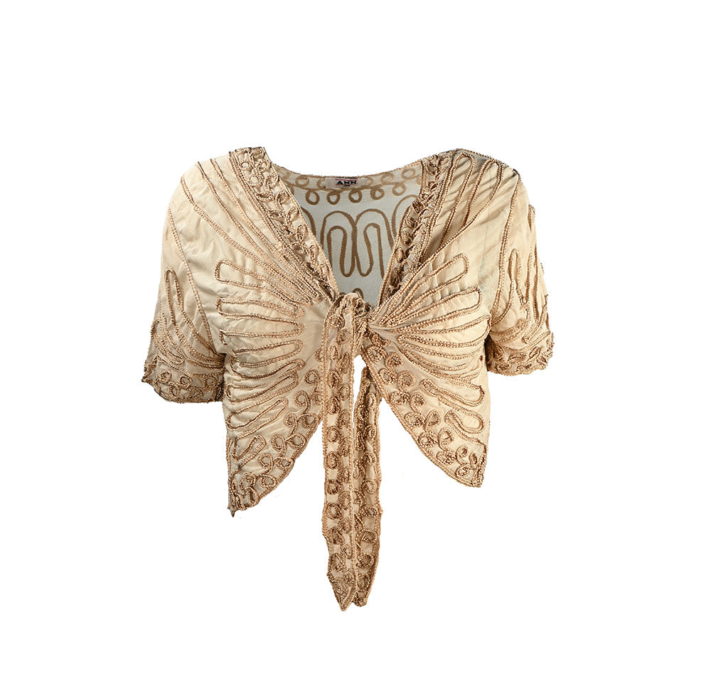 Cropped transparente com manga curta