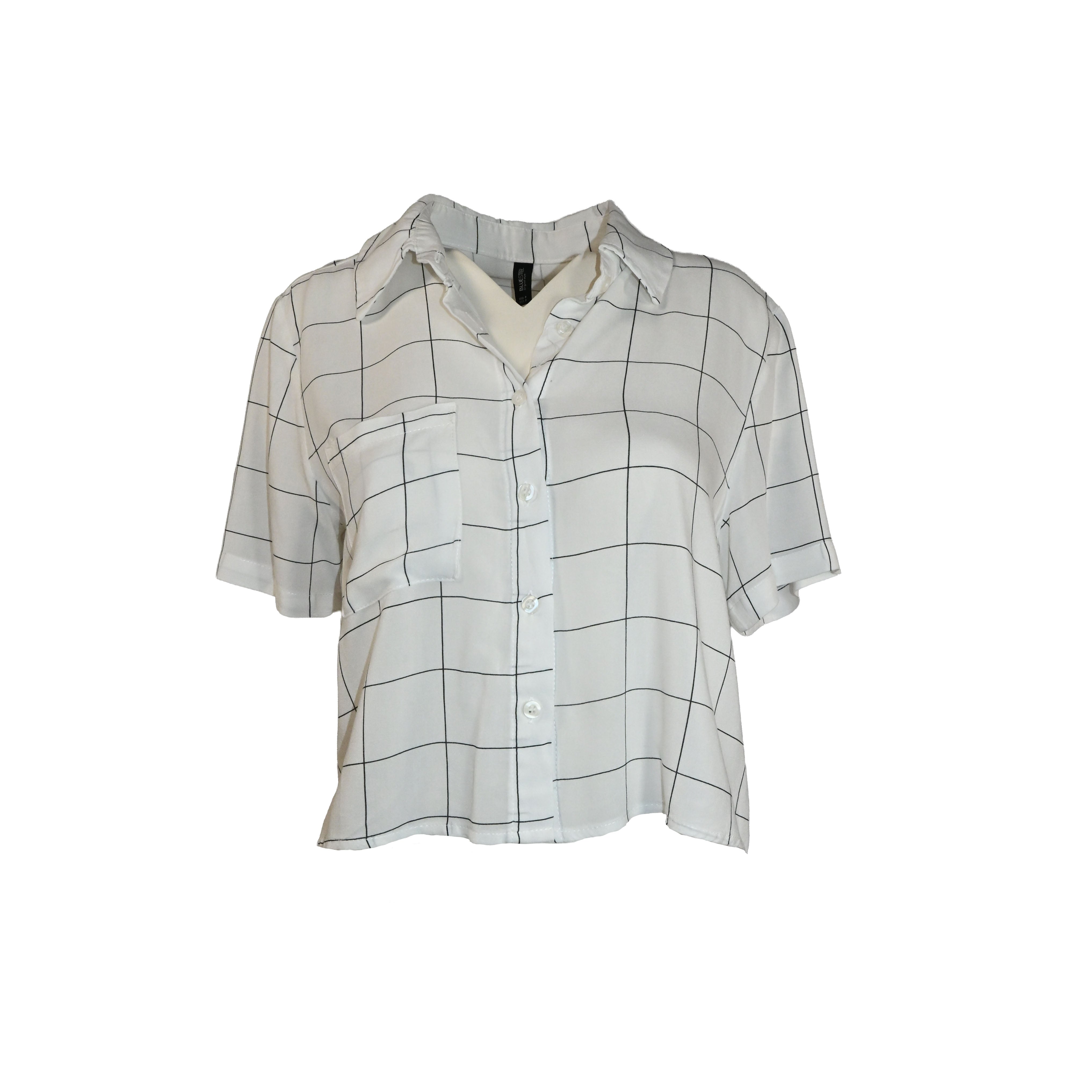 Camisa cropped quadriculada