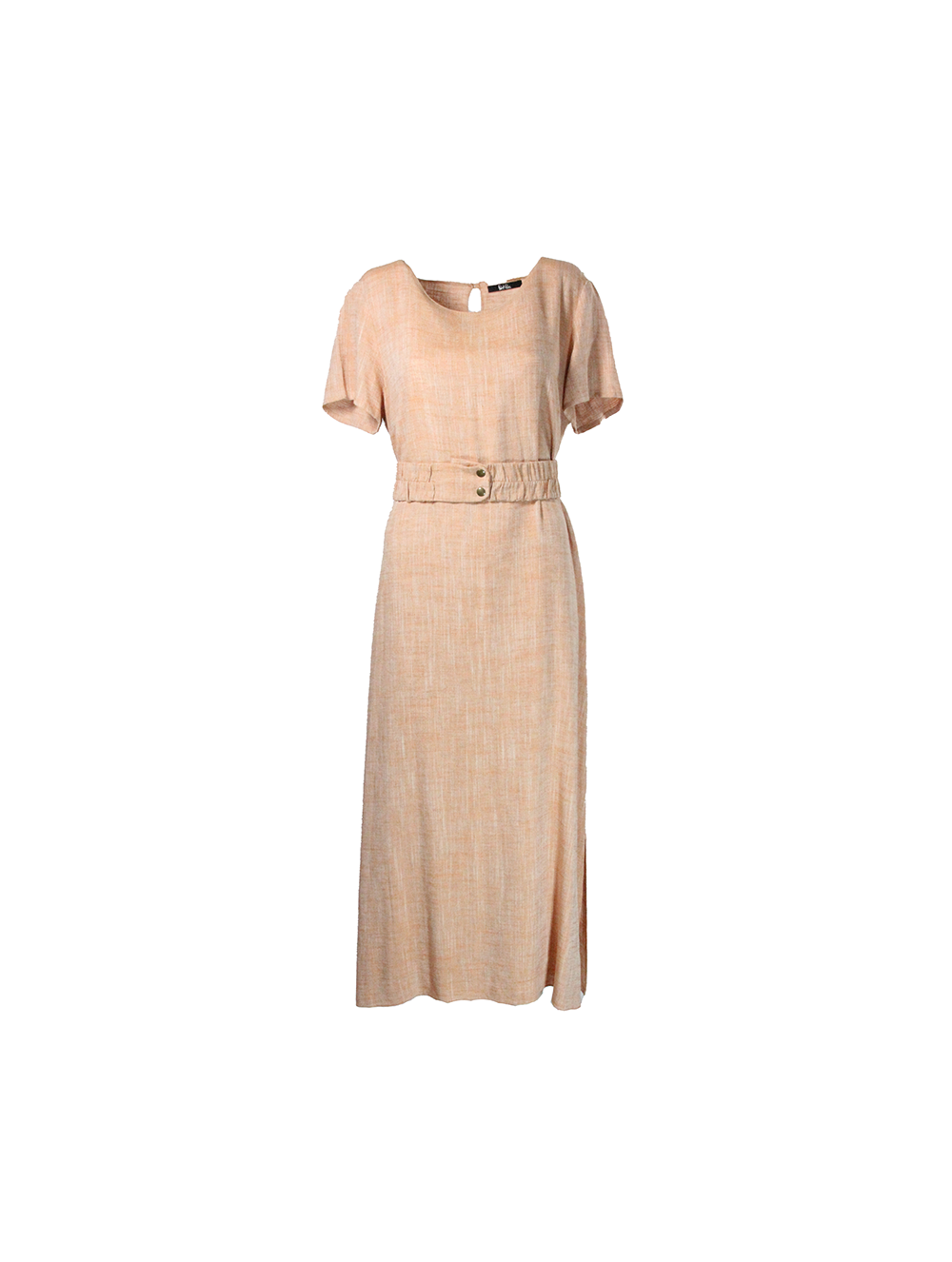 Vestido Longo Laranja com Cinto