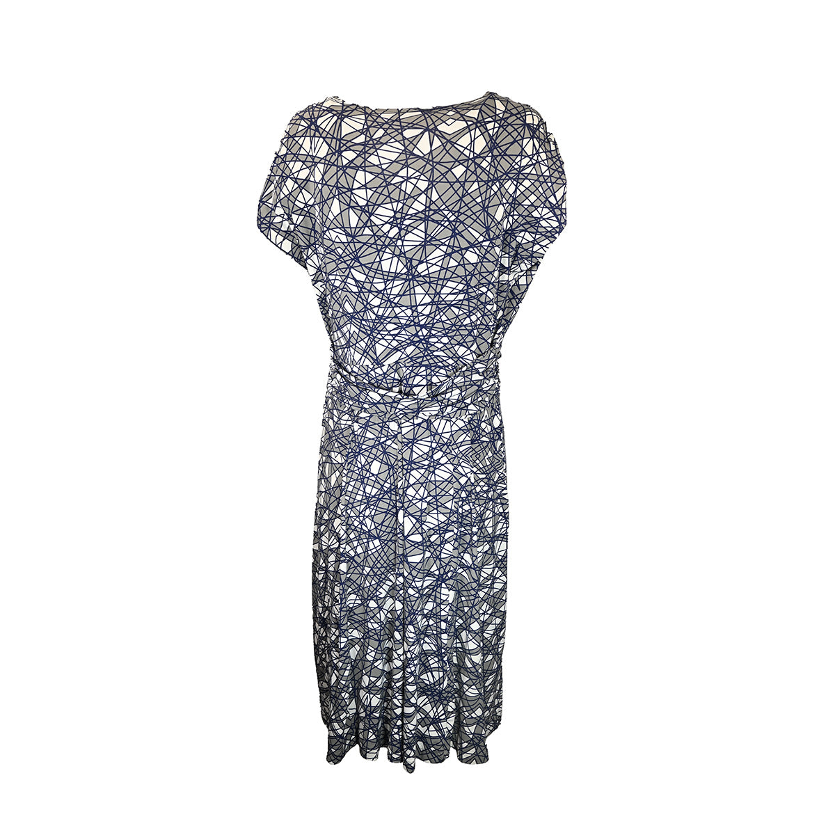 Vestido curto com estampa de rabiscos
