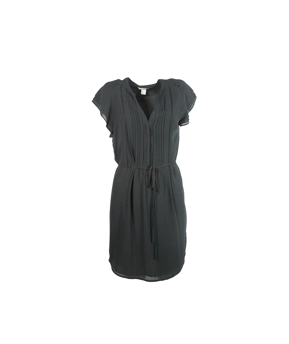 Vestido Curto Preto Com Cinto