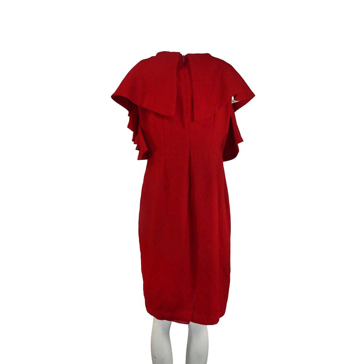 Vestido curto vermelho com babados