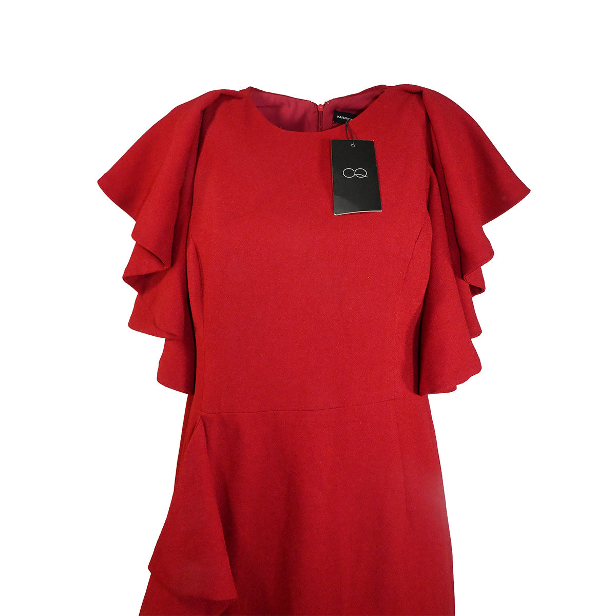 Vestido curto vermelho com babados