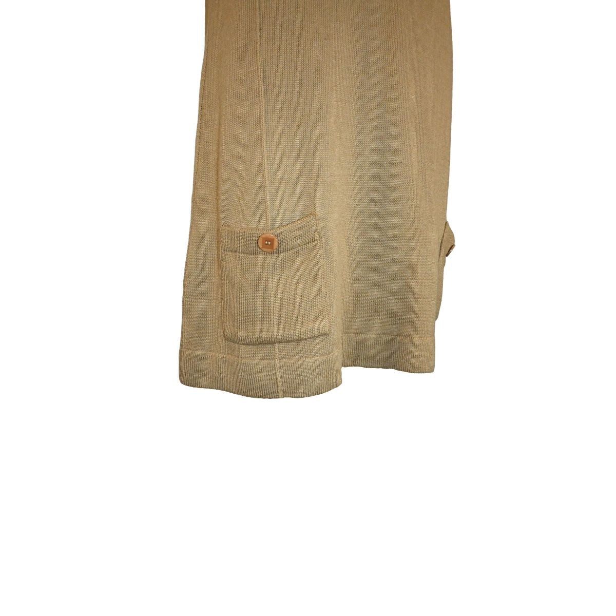 Vestido curto de malha bege