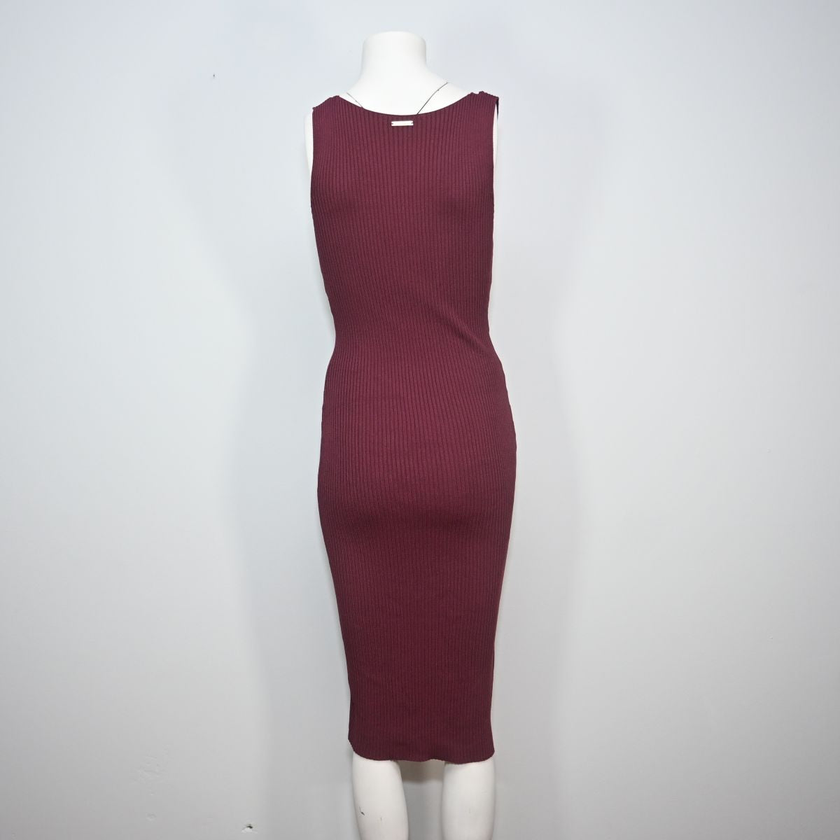Vestido de malha vinho