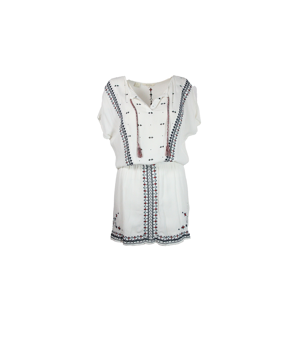 Vestico curto branco com bordados