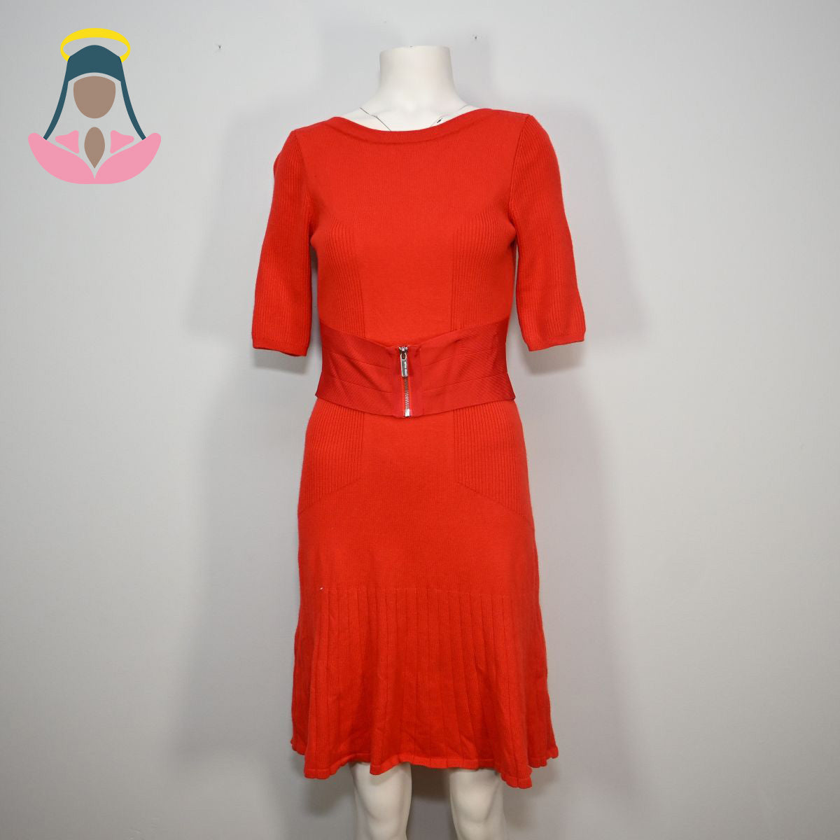 Vestido de malha vermelho