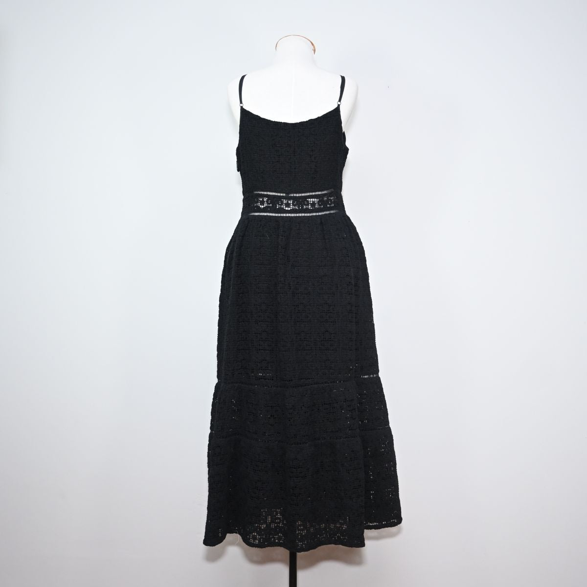 Vestido longo preto de laise
