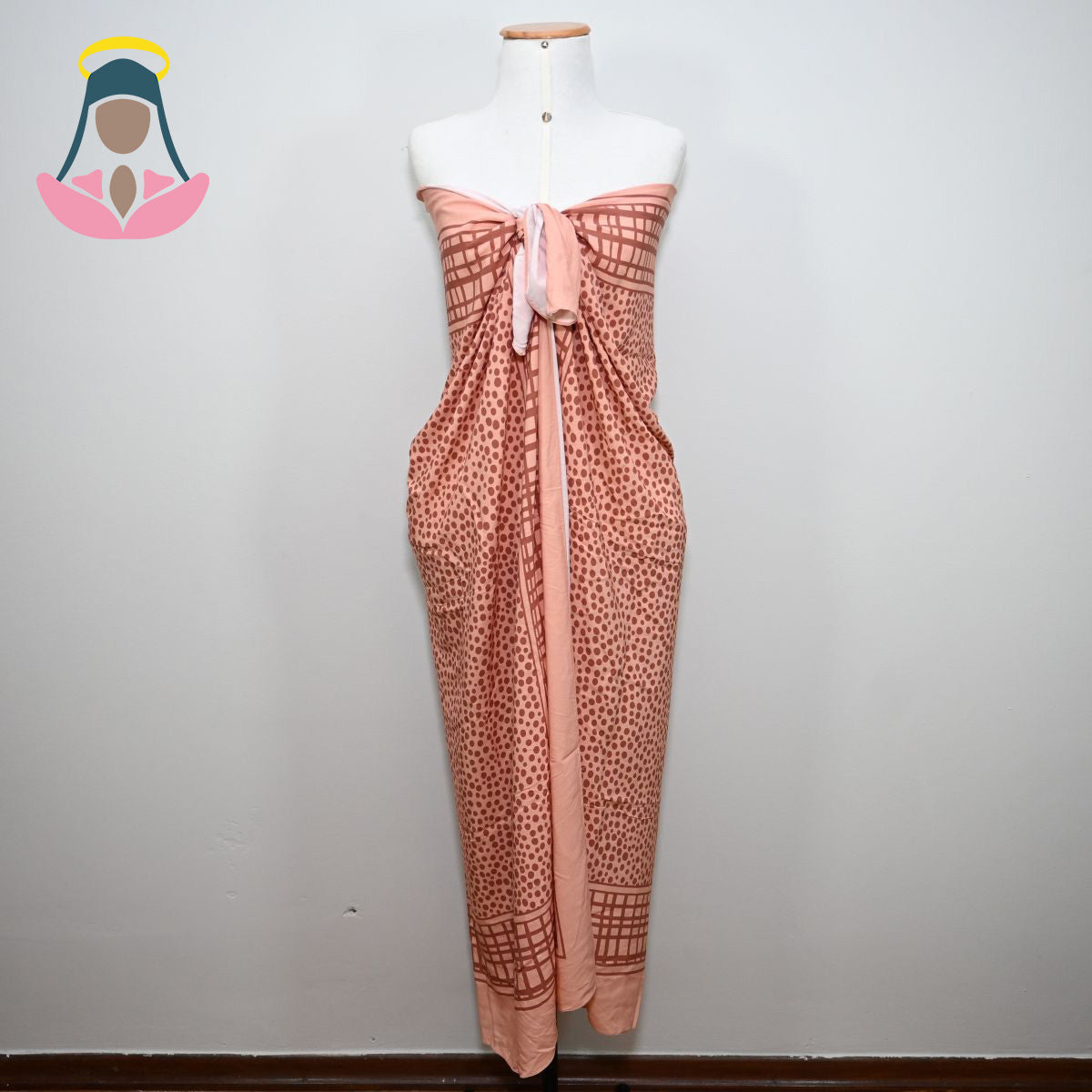 Lenço terracota estampado