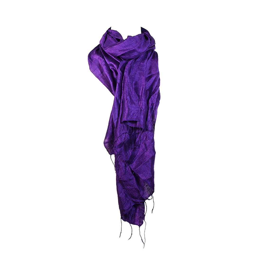 Lenço roxo de seda
