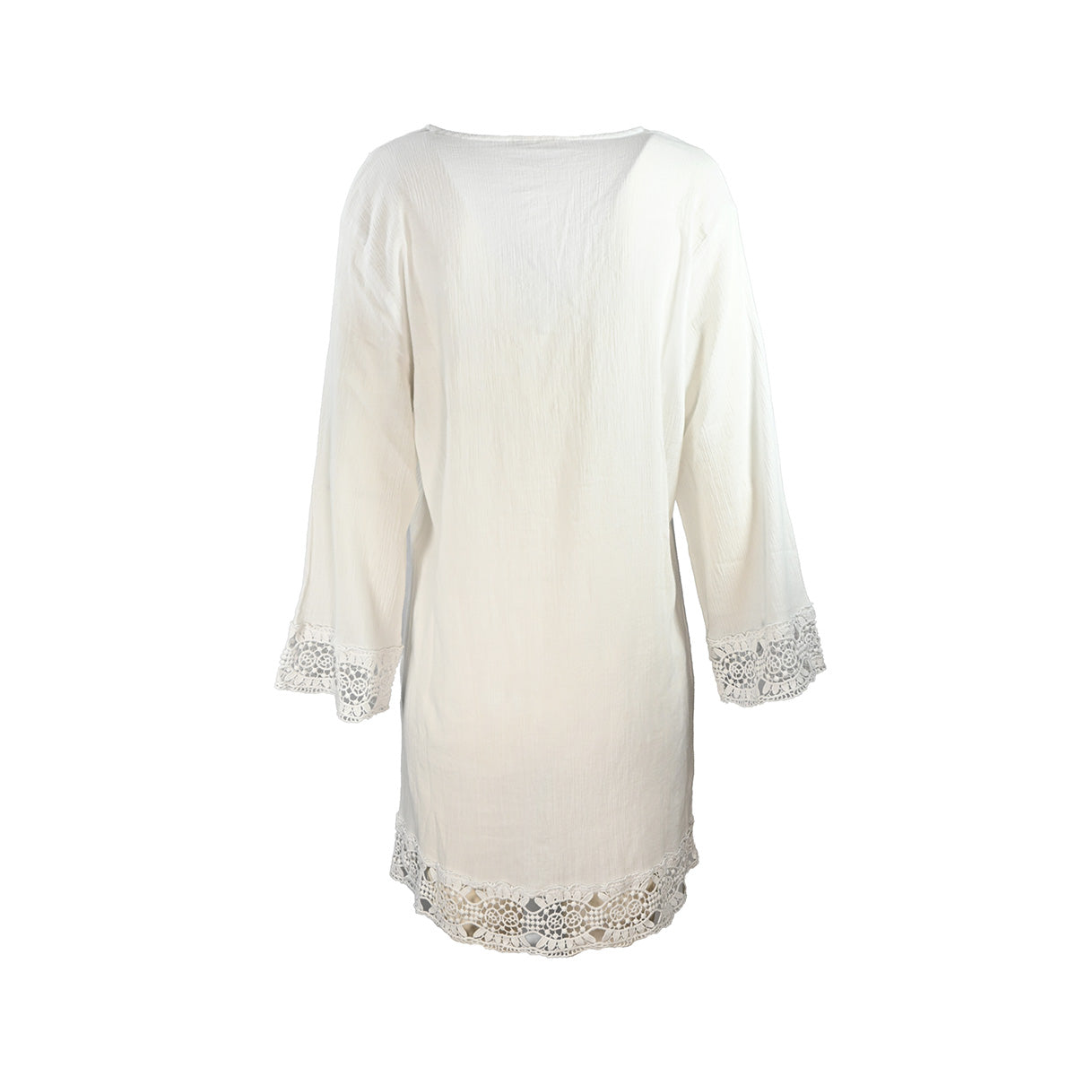 Saída de praia branca com renda