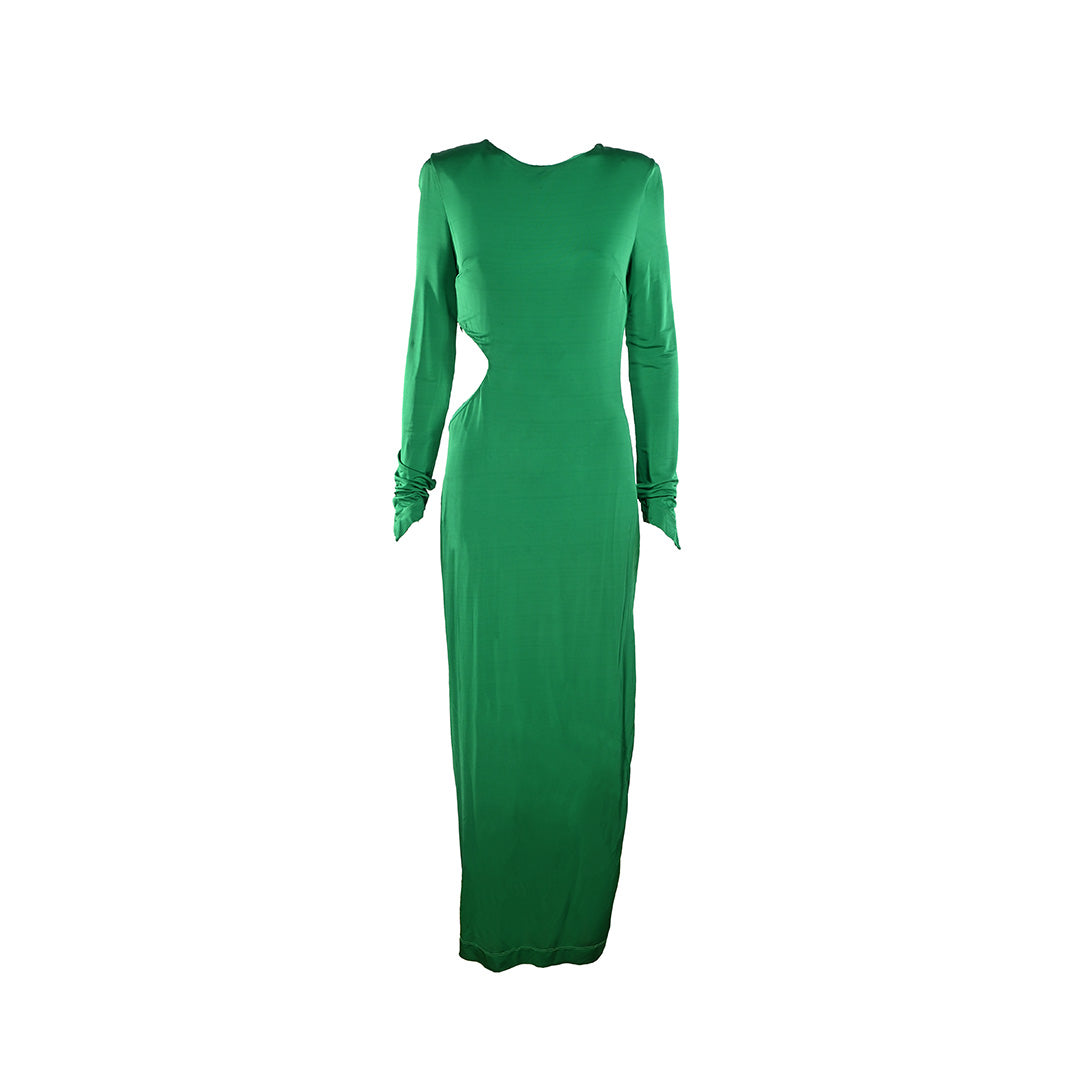 Vestido de festa longo verde
