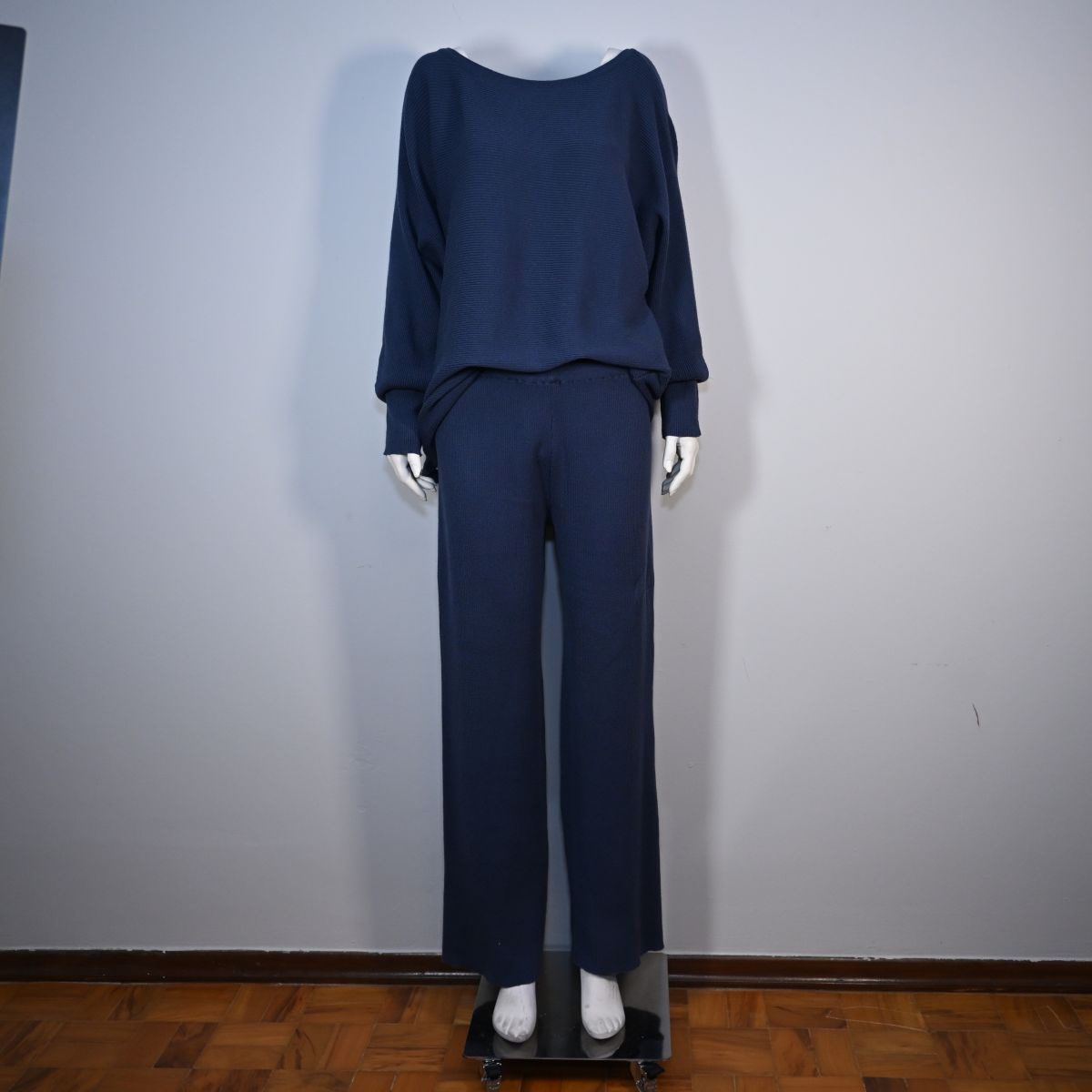 Blusa de malha azul